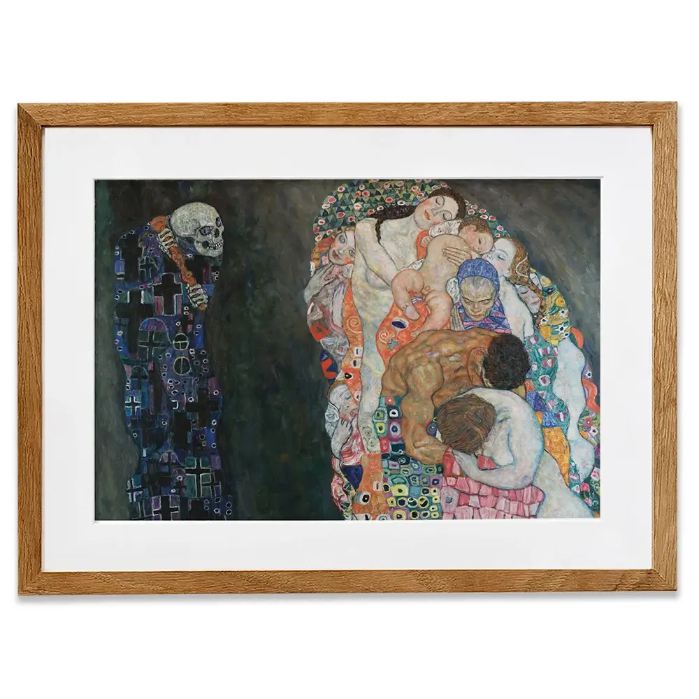 Death And Life Framed Art Print Death And Life Framed Art Print wall art product Gustav Klimt