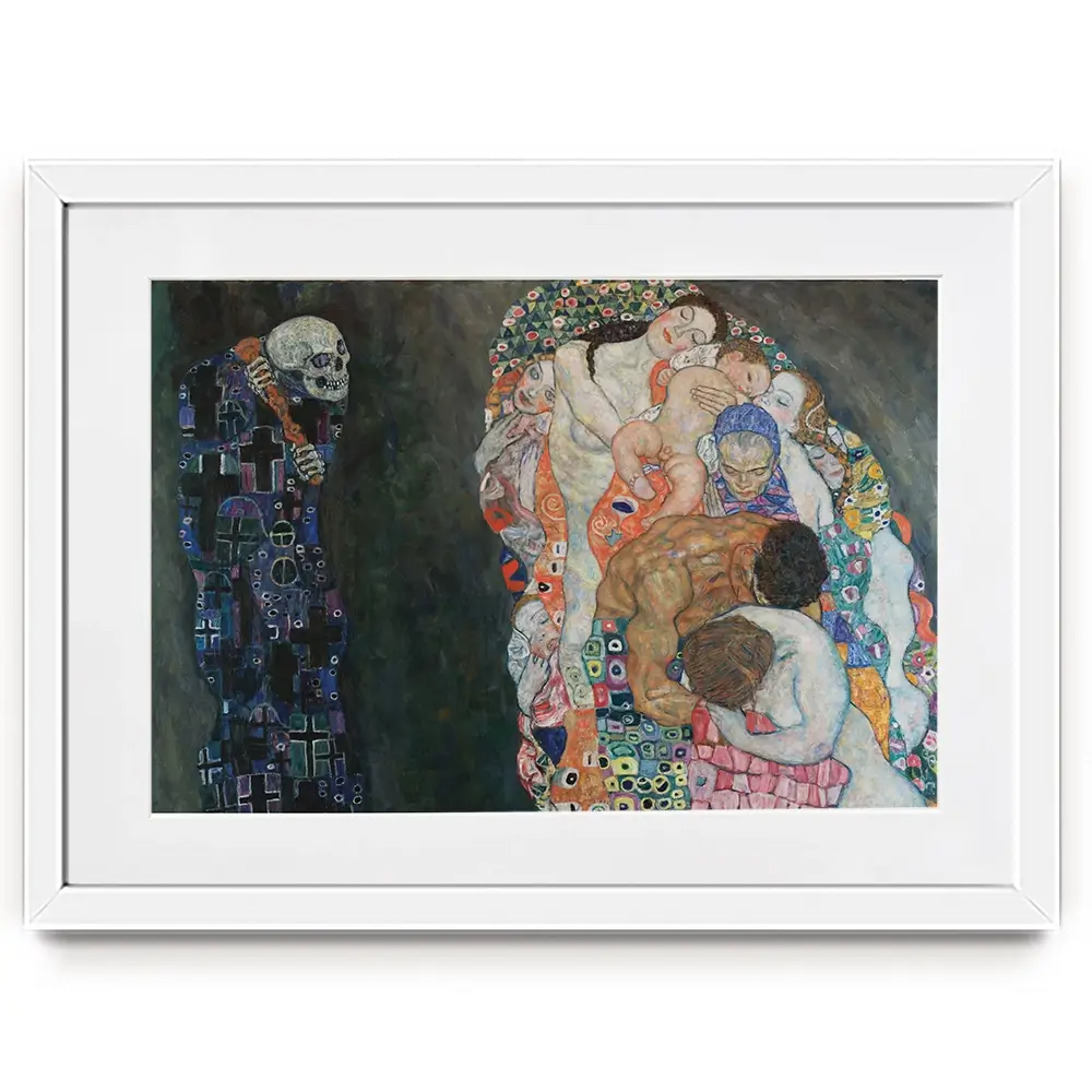 Death And Life Framed Art Print Death And Life Framed Art Print wall art product Gustav Klimt
