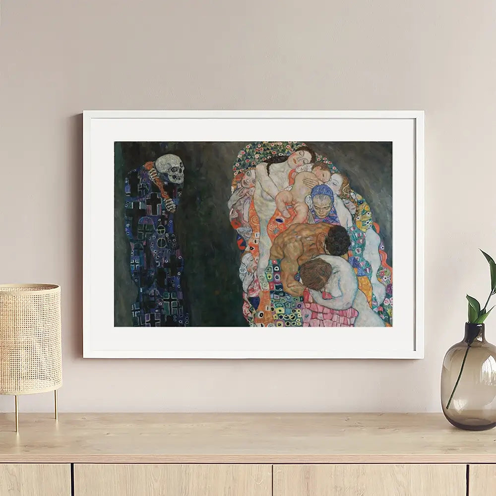 Death And Life Framed Art Print Death And Life Framed Art Print wall art product Gustav Klimt