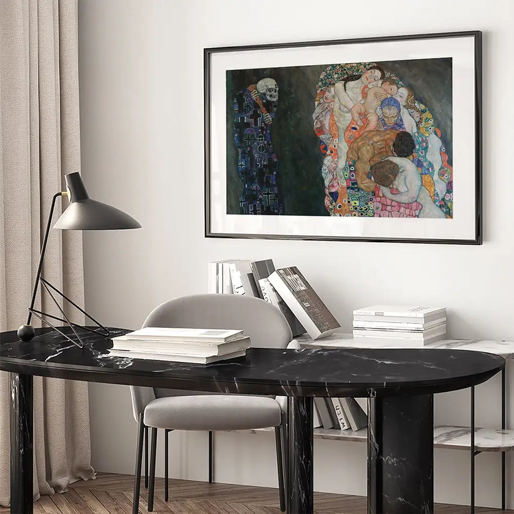 Death And Life Framed Art Print Death And Life Framed Art Print wall art product Gustav Klimt