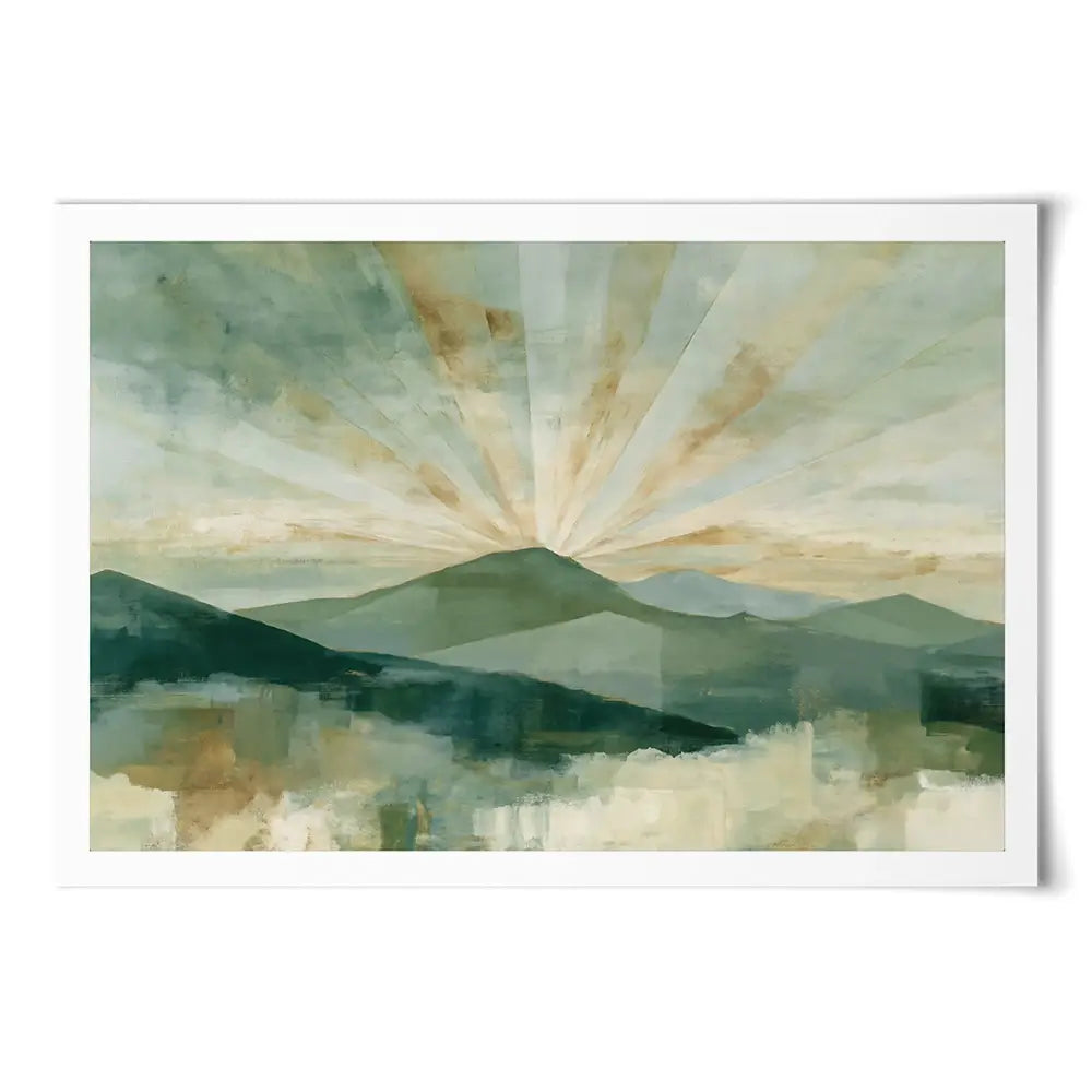 Deco Sunburst Peaks Art Print Deco Sunburst Peaks Art Print wall art product Chromatic Storm Studio