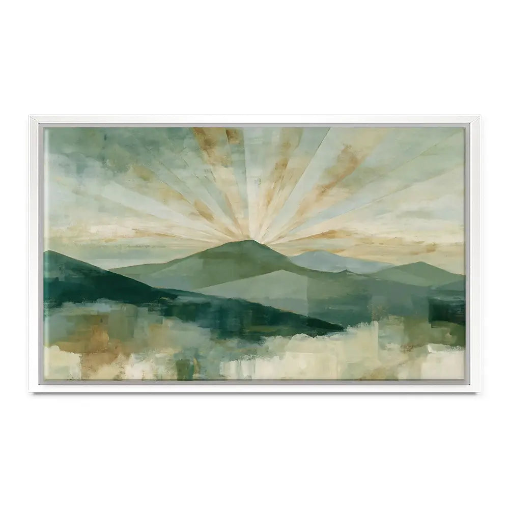 Deco Sunburst Peaks Canvas Print Deco Sunburst Peaks Canvas Print wall art product Chromatic Storm Studio