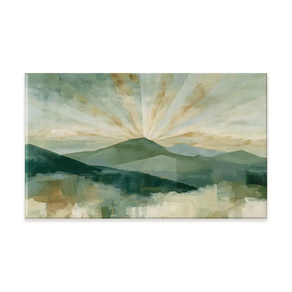 Deco Sunburst Peaks Canvas Print Deco Sunburst Peaks Canvas Print wall art product Chromatic Storm Studio