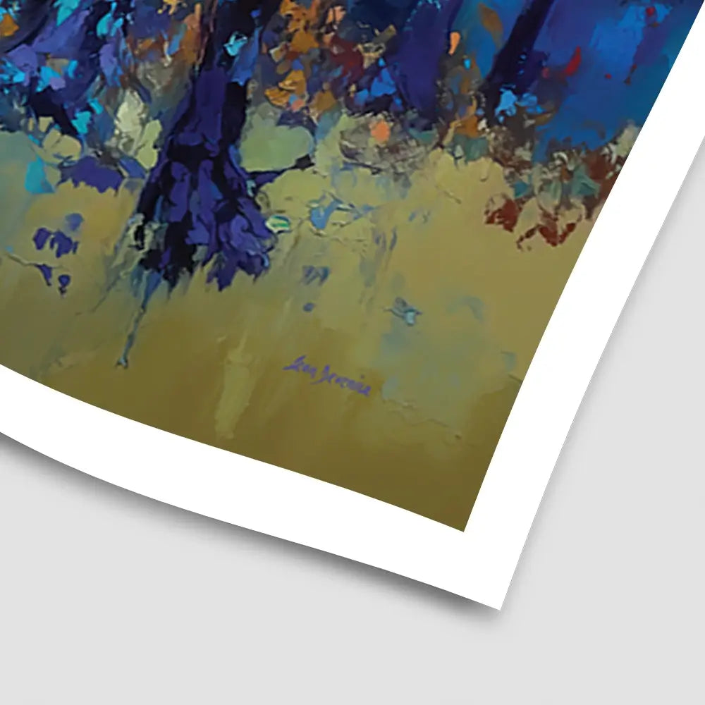 Deep Blue Forest With Misty Woodland Path Art Print Deep Blue Forest With Misty Woodland Path Art Print wall art product Leon Devenice