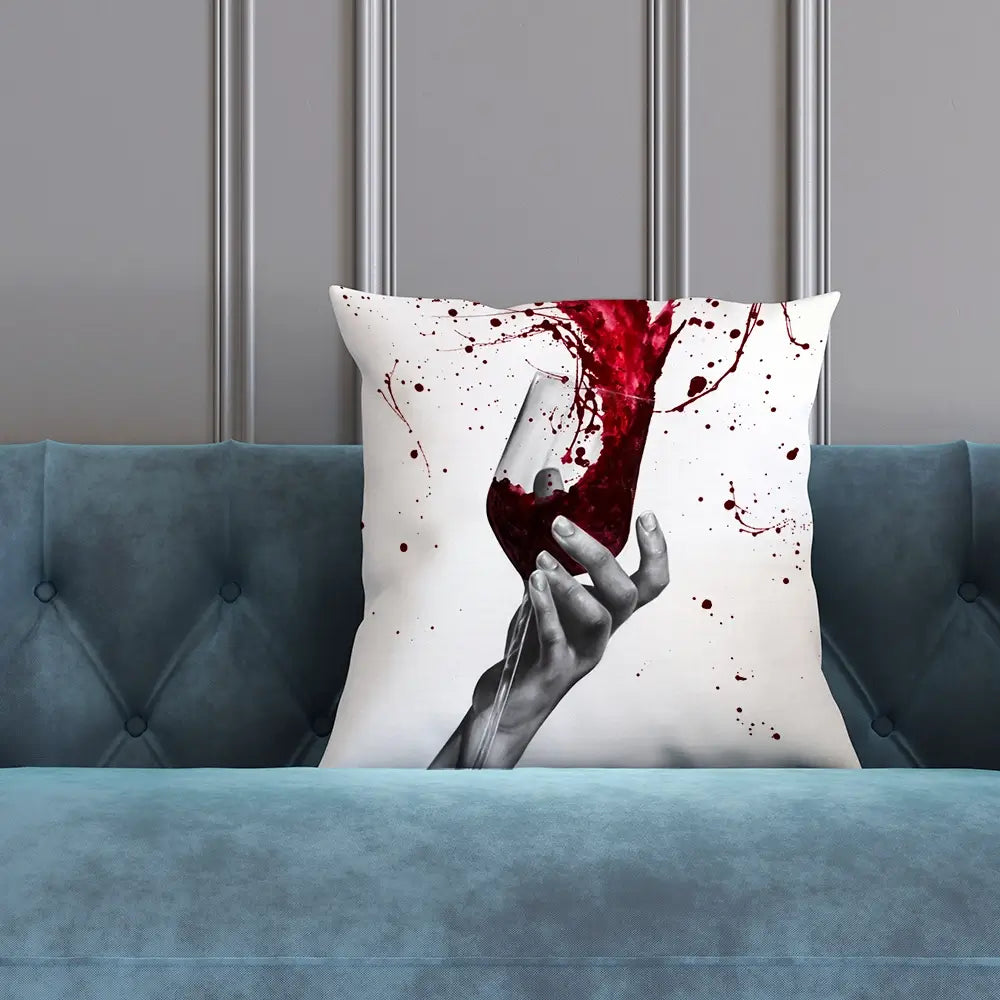 Deep Red Swirl Cushion Deep Red Swirl Cushion wall art product Ashvin Harrison