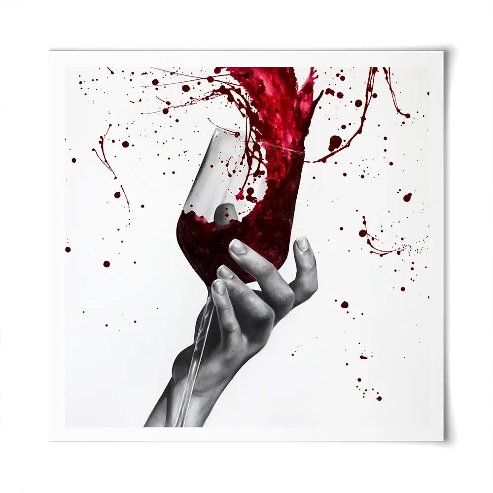 Deep Red Swirl Square Art Print Deep Red Swirl Square Art Print wall art product Ashvin Harrison