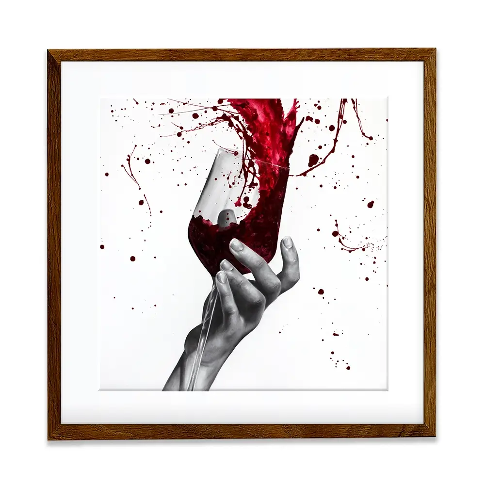 Deep Red Swirl Square Framed Art Print Deep Red Swirl Square Framed Art Print wall art product Ashvin Harrison