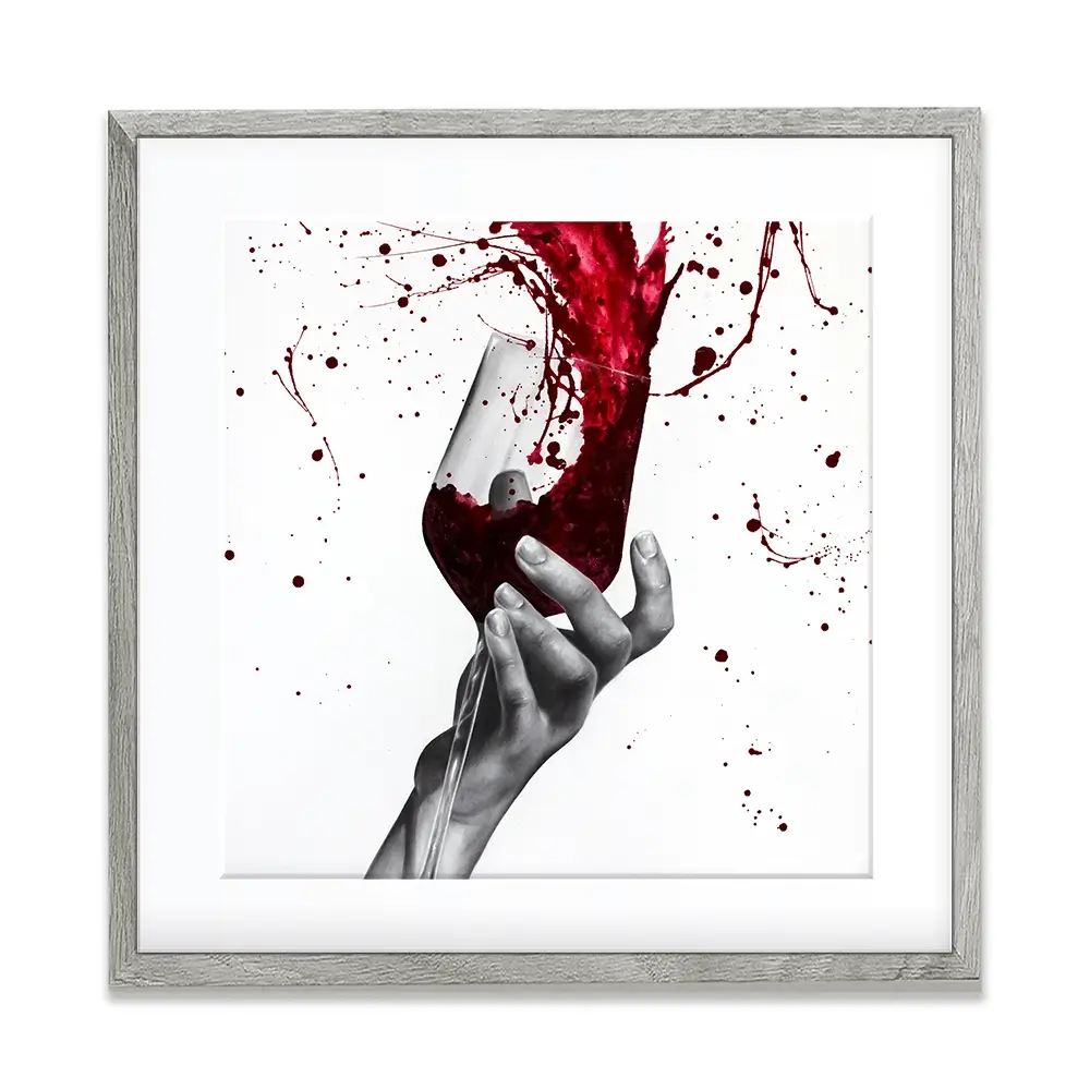 Deep Red Swirl Square Framed Art Print Deep Red Swirl Square Framed Art Print wall art product Ashvin Harrison