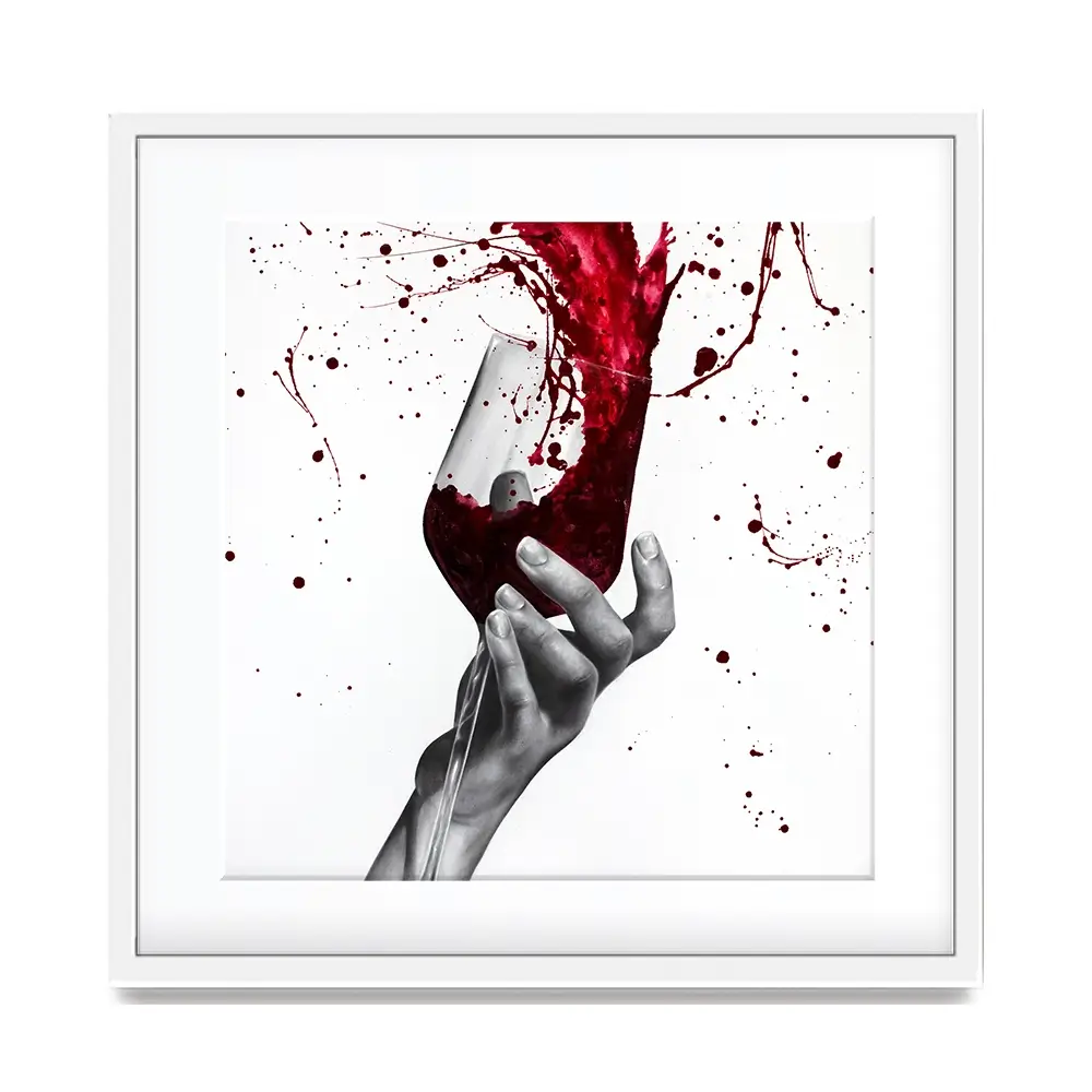 Deep Red Swirl Square Framed Art Print Deep Red Swirl Square Framed Art Print wall art product Ashvin Harrison