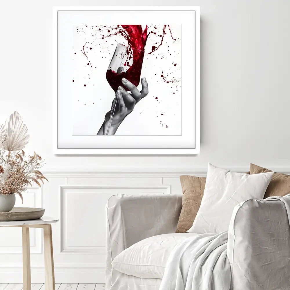 Deep Red Swirl Square Framed Art Print Deep Red Swirl Square Framed Art Print wall art product Ashvin Harrison