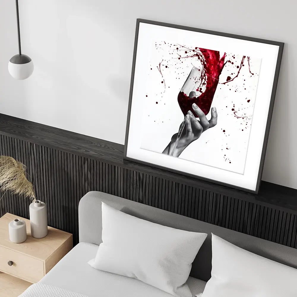 Deep Red Swirl Square Framed Art Print Deep Red Swirl Square Framed Art Print wall art product Ashvin Harrison
