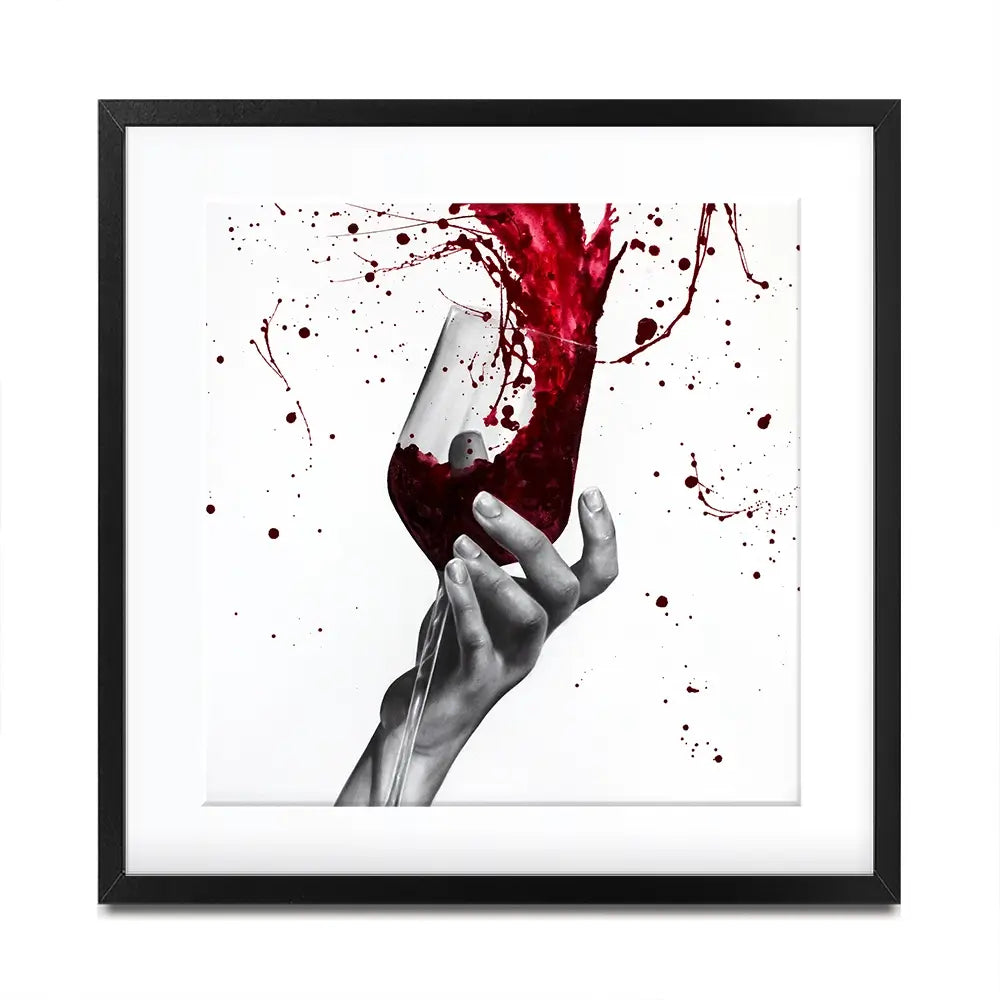 Deep Red Swirl Square Framed Art Print Deep Red Swirl Square Framed Art Print wall art product Ashvin Harrison