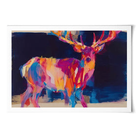 Deer At Twilight Art Print Deer At Twilight Art Print wall art product Chromatic Storm Studio