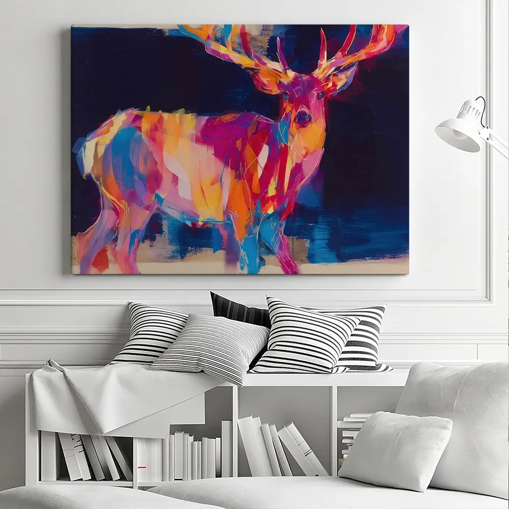 Deer At Twilight Canvas Print Deer At Twilight Canvas Print wall art product Chromatic Storm Studio