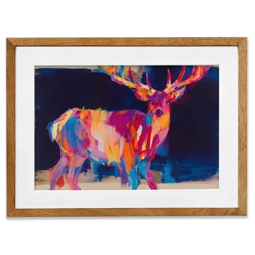 Deer At Twilight Framed Art Print Deer At Twilight Framed Art Print wall art product Chromatic Storm Studio
