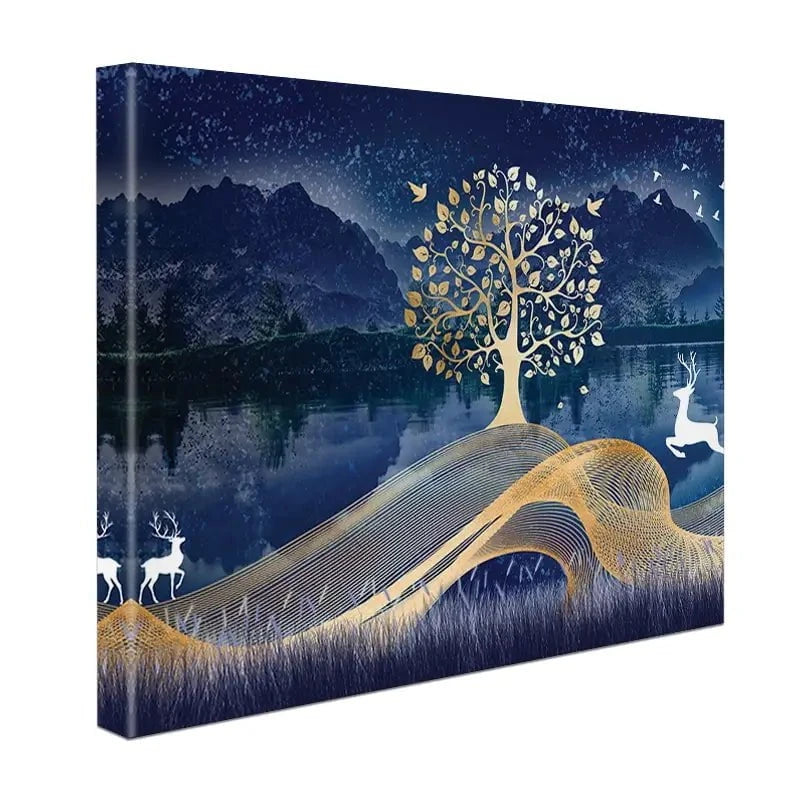 Deer In The Night Canvas Print Deer In The Night Canvas Print wall art product mosamem adv / Shutterstock