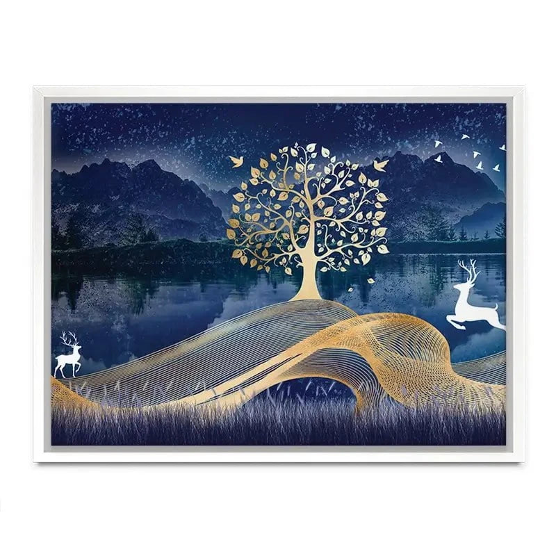Deer In The Night Canvas Print Deer In The Night Canvas Print wall art product mosamem adv / Shutterstock