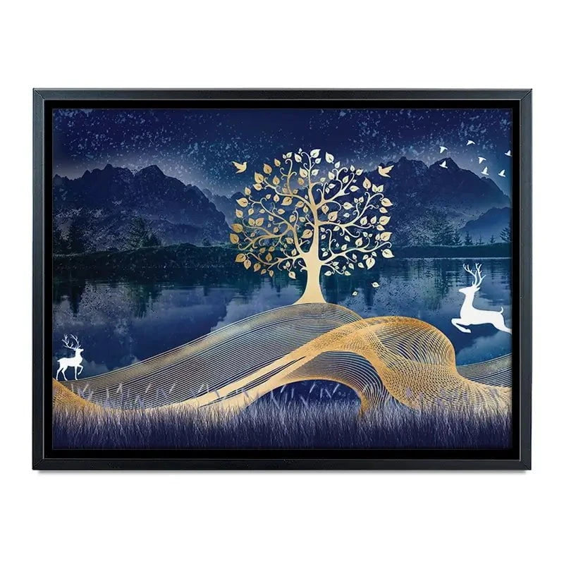 Deer In The Night Canvas Print Deer In The Night Canvas Print wall art product mosamem adv / Shutterstock