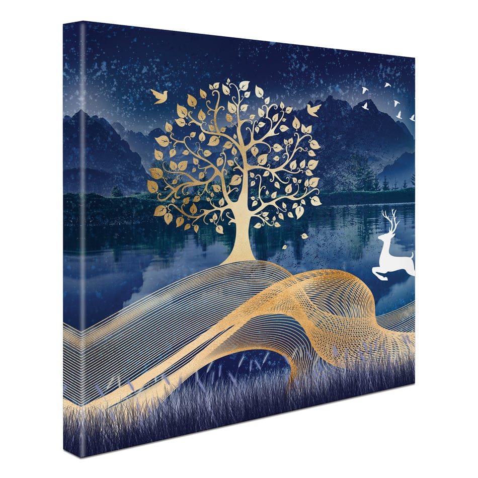 Deer In The Night Square Canvas Print wall art product mosamem adv / Shutterstock