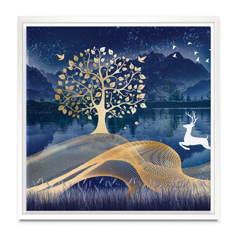 Deer In The Night Square Canvas Print wall art product mosamem adv / Shutterstock