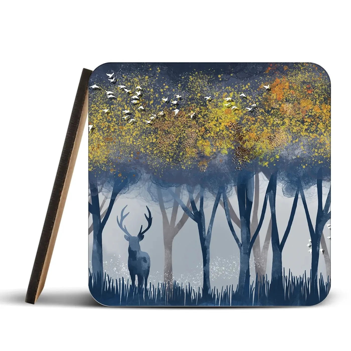 Deer In The Woods Coaster Set Deer In The Woods Coaster Set wall art product Independent