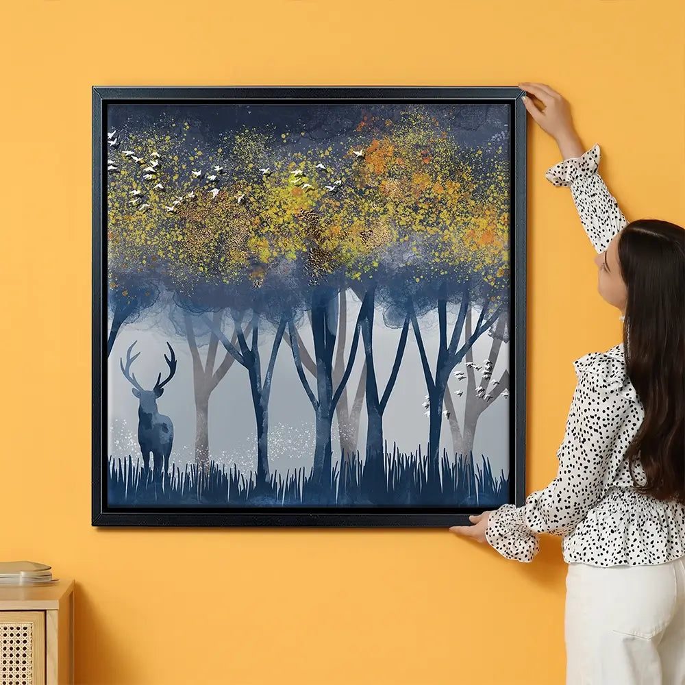 Deer In The Woods Oversized Canvas Print Deer In The Woods Oversized Canvas Print wall art product Art Print Shop