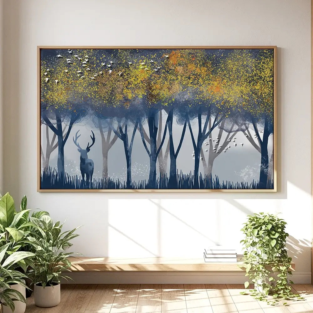 Deer In The Woods Oversized Canvas Print Deer In The Woods Oversized Canvas Print wall art product Art Print Shop