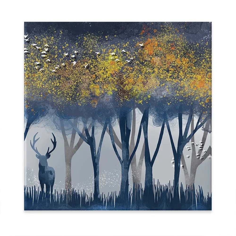 Deer In The Woods Oversized Canvas Print Deer In The Woods Oversized Canvas Print wall art product Art Print Shop