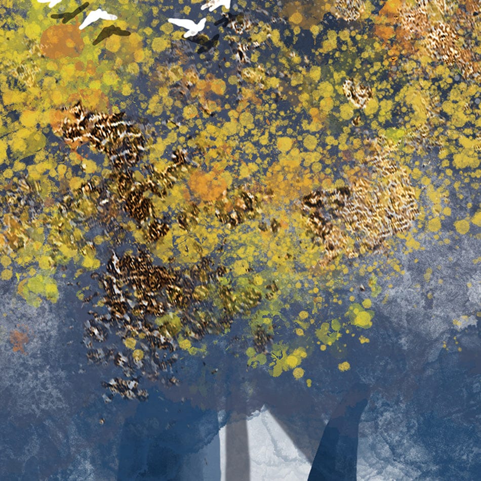 Deer In The Woods Square Canvas Print wall art product Independent