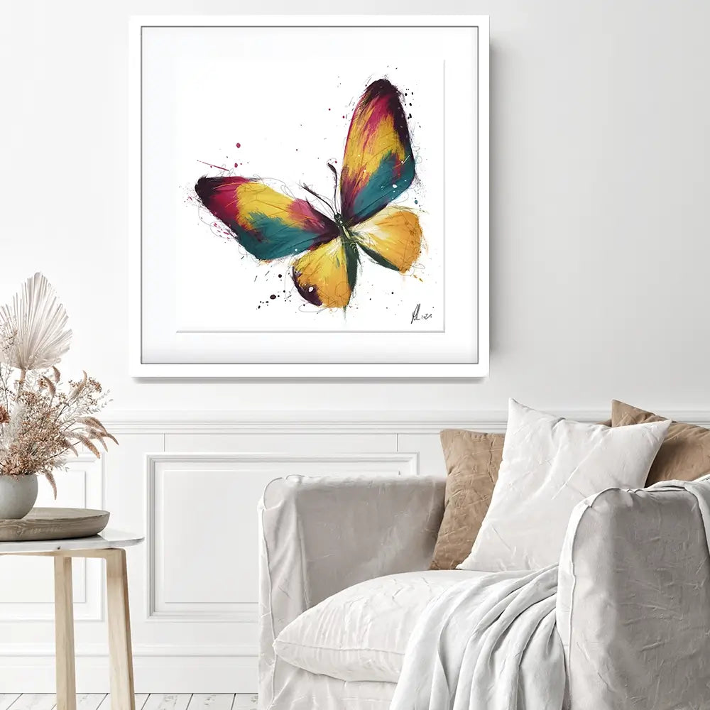 Delicate Butterfly Framed Art Print Delicate Butterfly Framed Art Print wall art product Aimee Linzi