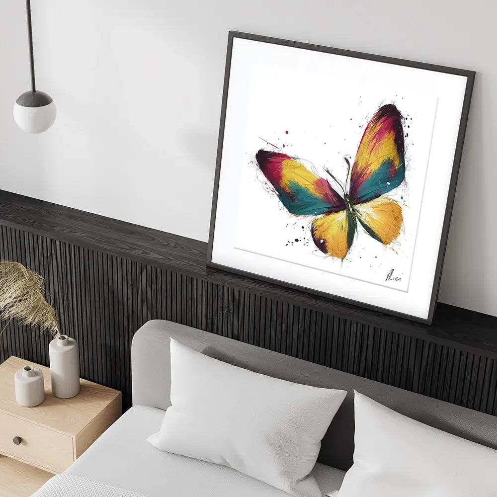 Delicate Butterfly Framed Art Print Delicate Butterfly Framed Art Print wall art product Aimee Linzi