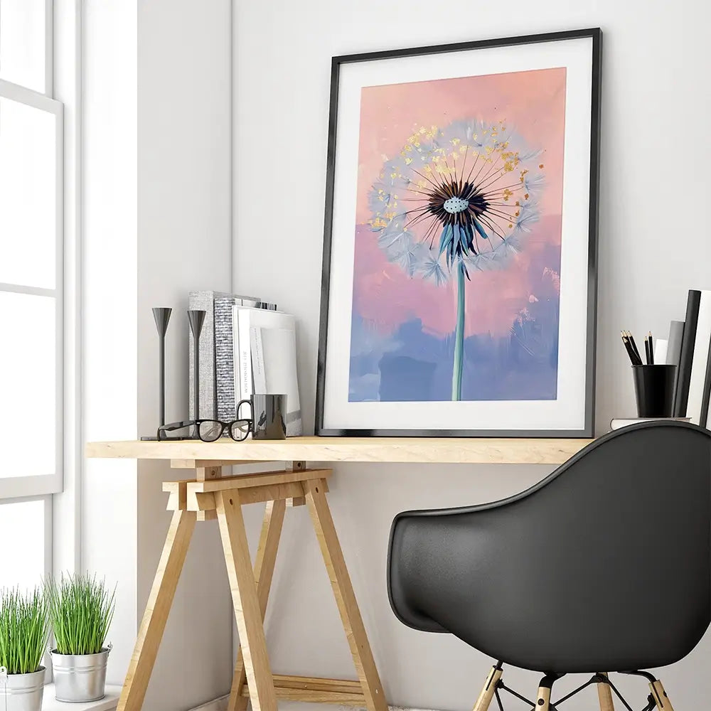 Delicate Dandelion Framed Art Print Delicate Dandelion Framed Art Print wall art product LSR Design Studio - Independent