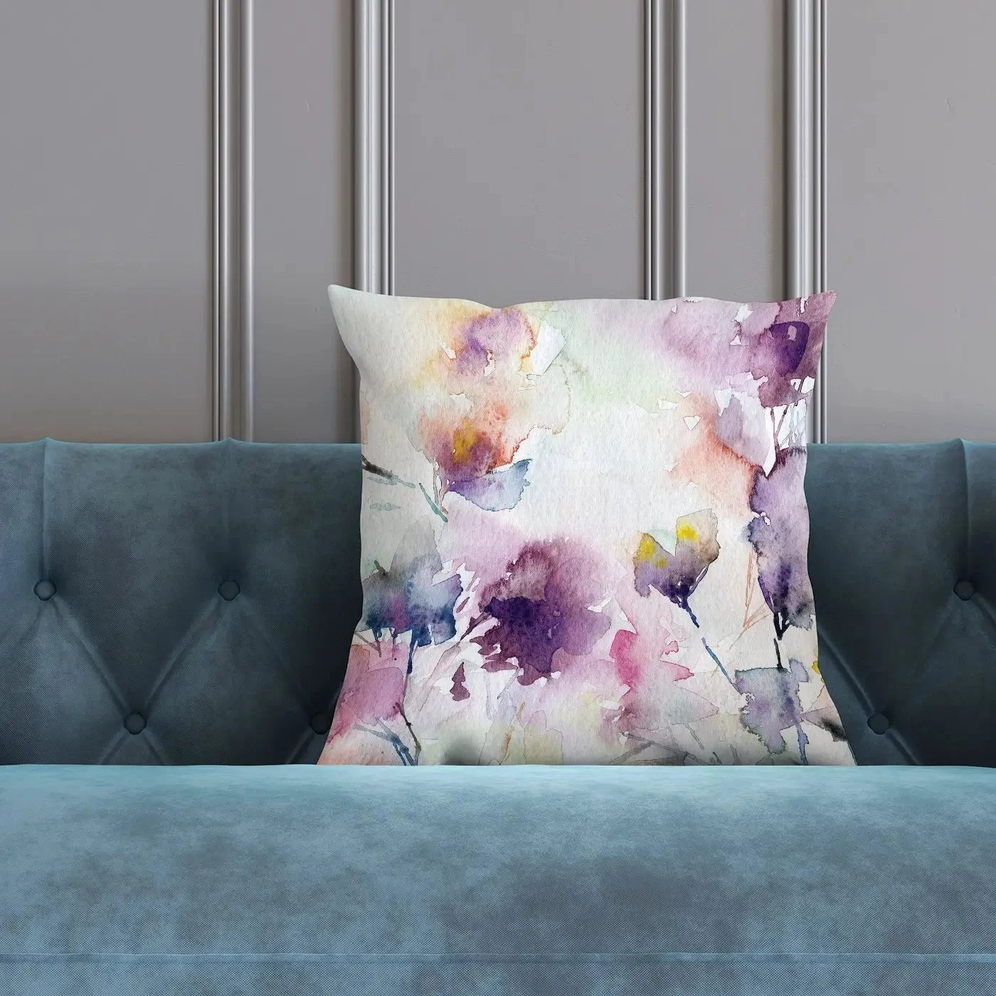 Delicate Floral Watercolour Cushion Delicate Floral Watercolour Cushion wall art product Oaurea / Shutterstock