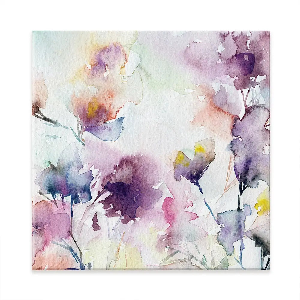 Delicate Floral Watercolour Square Canvas Print Delicate Floral Watercolour Square Canvas Print wall art product Oaurea / Shutterstock