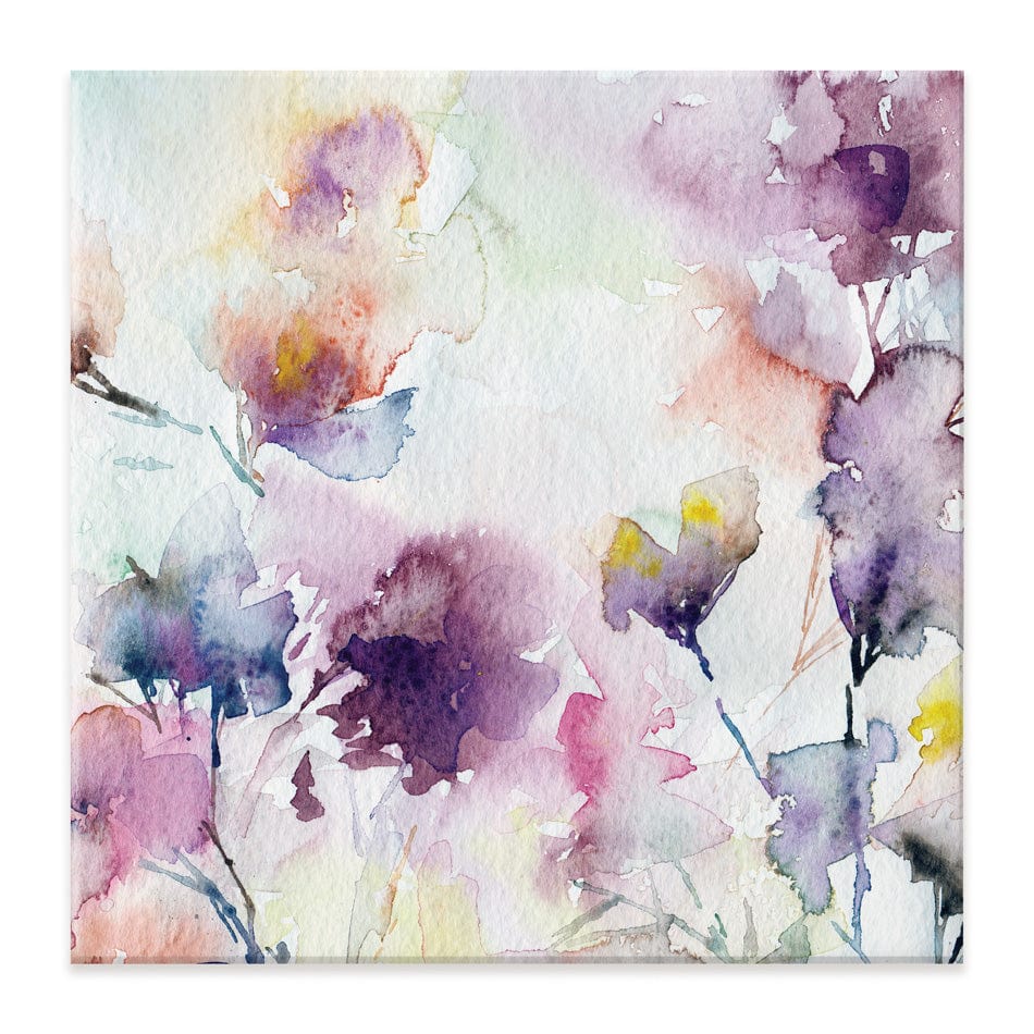 Delicate Floral Watercolour Square Canvas Print wall art product Oaurea / Shutterstock