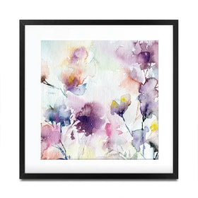 Delicate Floral Watercolour Square Framed Art Print Delicate Floral Watercolour Square Framed Art Print wall art product Oaurea / Shutterstock