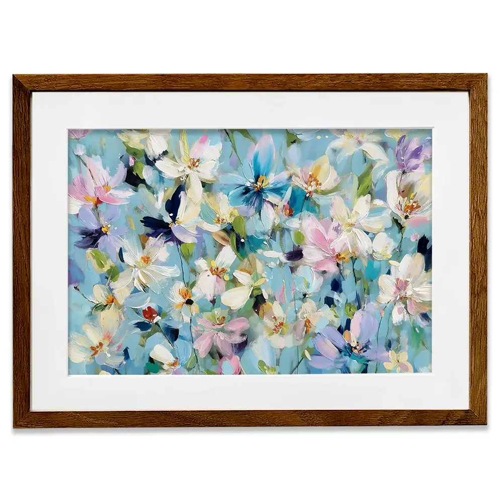 Delicate Flowers Framed Art Print Delicate Flowers Framed Art Print wall art product IAmHomeStudio