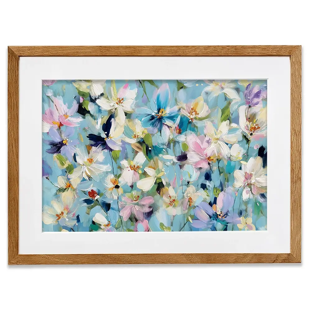 Delicate Flowers Framed Art Print Delicate Flowers Framed Art Print wall art product IAmHomeStudio