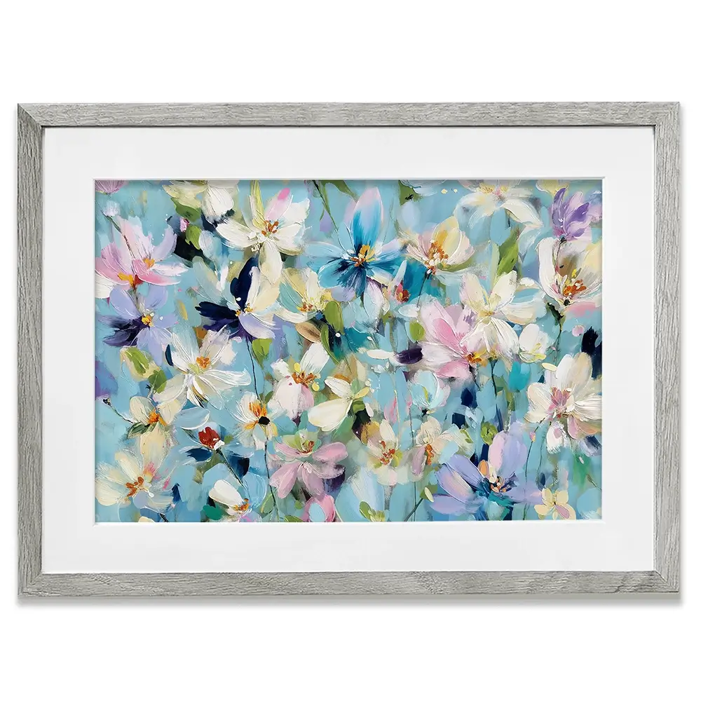 Delicate Flowers Framed Art Print Delicate Flowers Framed Art Print wall art product IAmHomeStudio