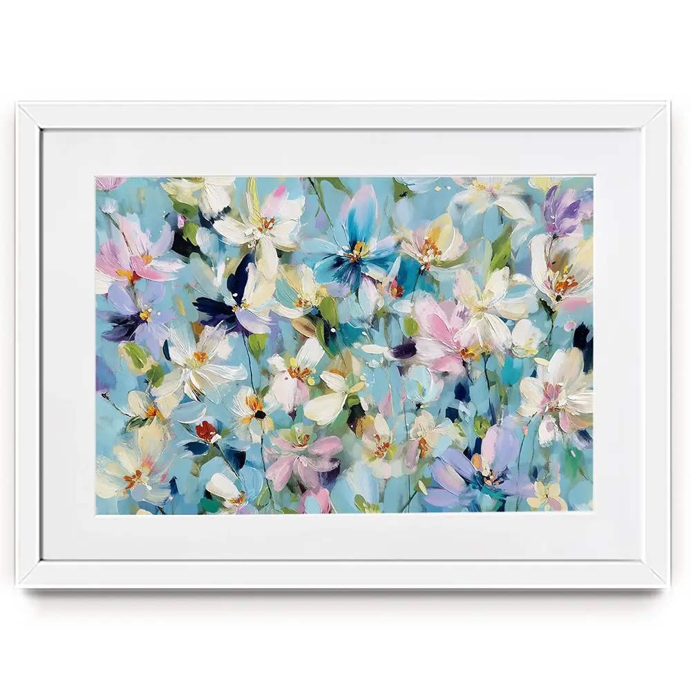 Delicate Flowers Framed Art Print Delicate Flowers Framed Art Print wall art product IAmHomeStudio