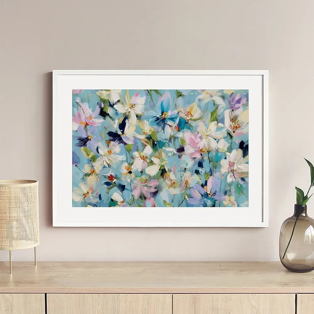 Delicate Flowers Framed Art Print Delicate Flowers Framed Art Print wall art product IAmHomeStudio