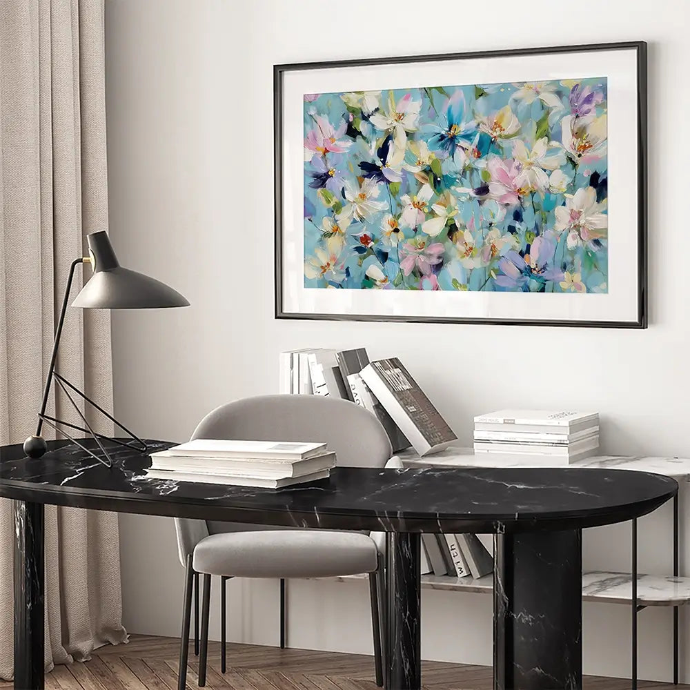 Delicate Flowers Framed Art Print Delicate Flowers Framed Art Print wall art product IAmHomeStudio