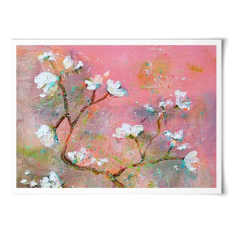 Delicate Pink Blossoms Art Print Delicate Pink Blossoms Art Print wall art product Studio Paint-Ing