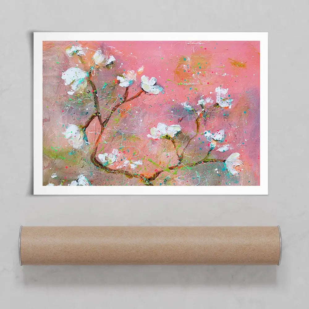 Delicate Pink Blossoms Art Print Delicate Pink Blossoms Art Print wall art product Studio Paint-Ing