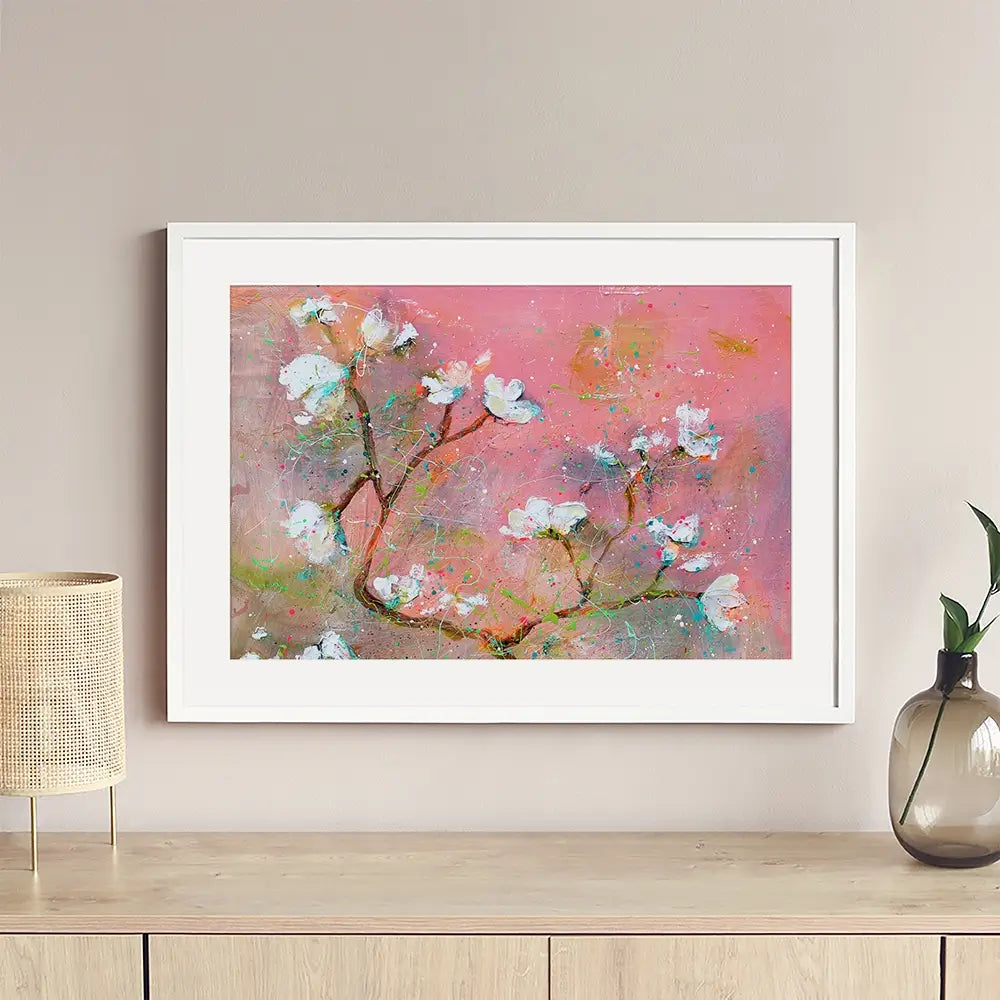Delicate Pink Blossoms Framed Art Print Delicate Pink Blossoms Framed Art Print wall art product Studio Paint-Ing