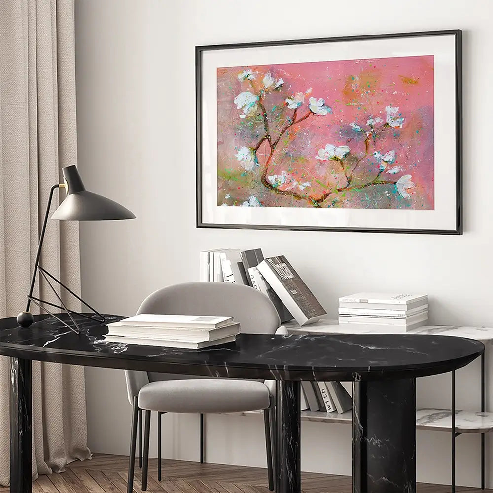Delicate Pink Blossoms Framed Art Print Delicate Pink Blossoms Framed Art Print wall art product Studio Paint-Ing