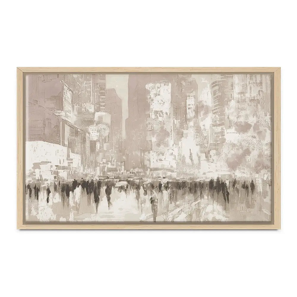 Dense Avenue In Vapor Canvas Print Dense Avenue In Vapor Canvas Print wall art product Chromatic Storm Studio