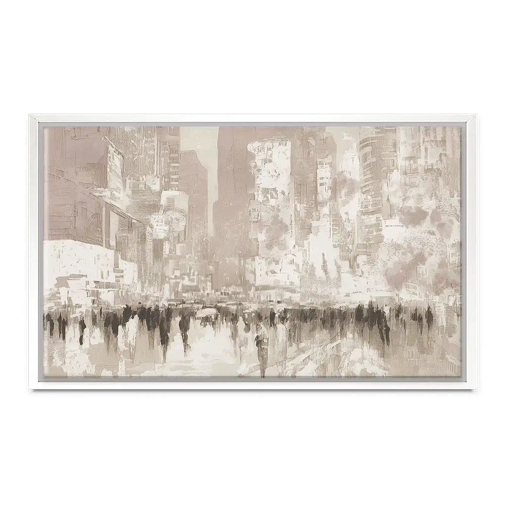Dense Avenue In Vapor Canvas Print Dense Avenue In Vapor Canvas Print wall art product Chromatic Storm Studio