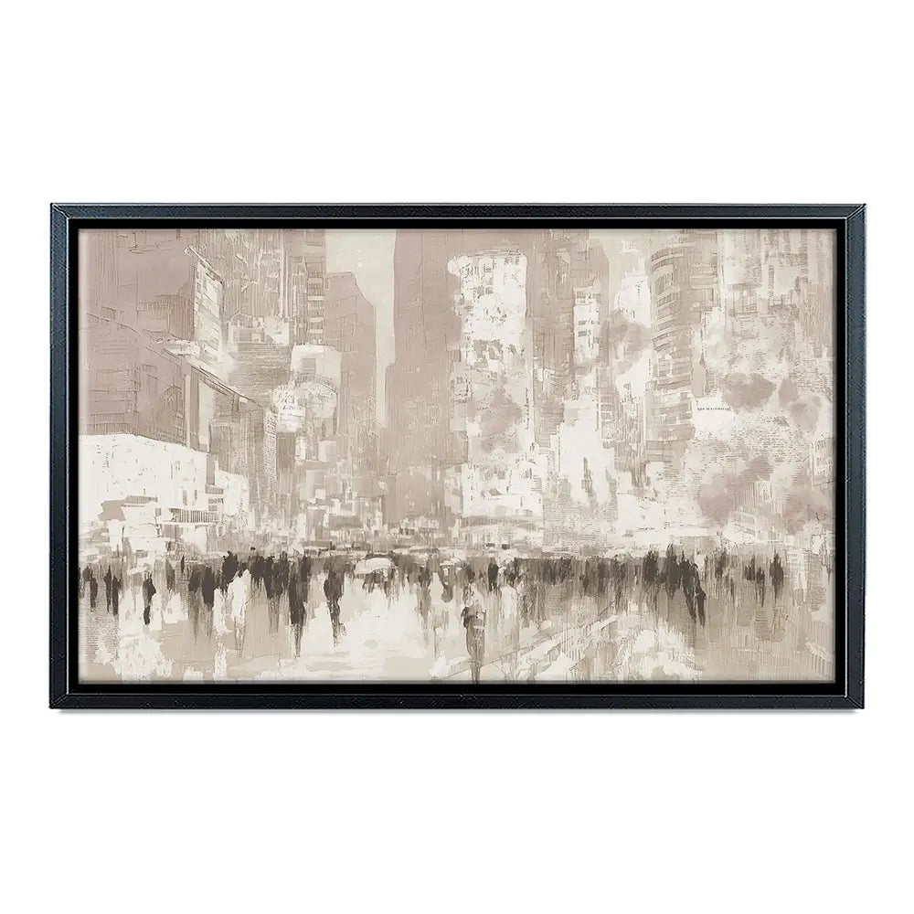 Dense Avenue In Vapor Canvas Print Dense Avenue In Vapor Canvas Print wall art product Chromatic Storm Studio