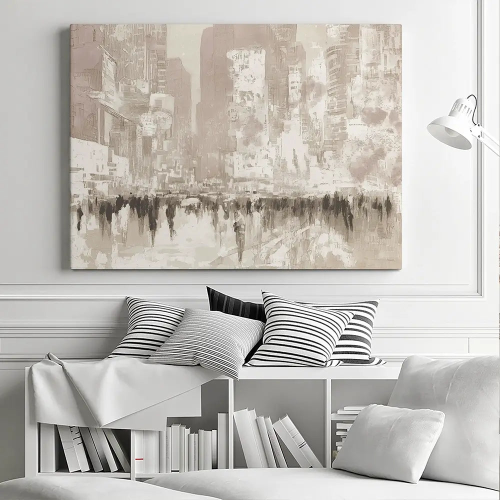 Dense Avenue In Vapor Canvas Print Dense Avenue In Vapor Canvas Print wall art product Chromatic Storm Studio